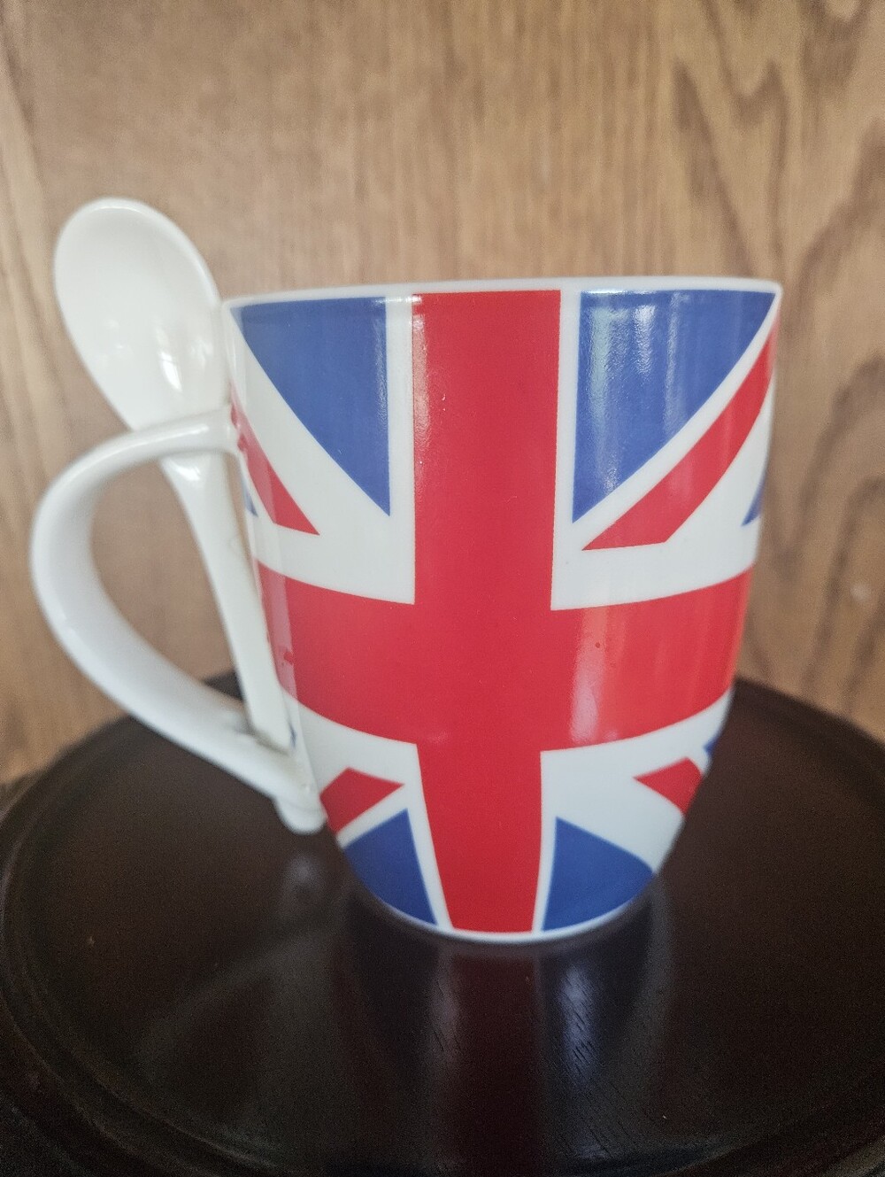 Leonardo Collection  British Flag Mug with Spoon - Red, Blue & White